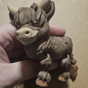 3D printed highland cow
